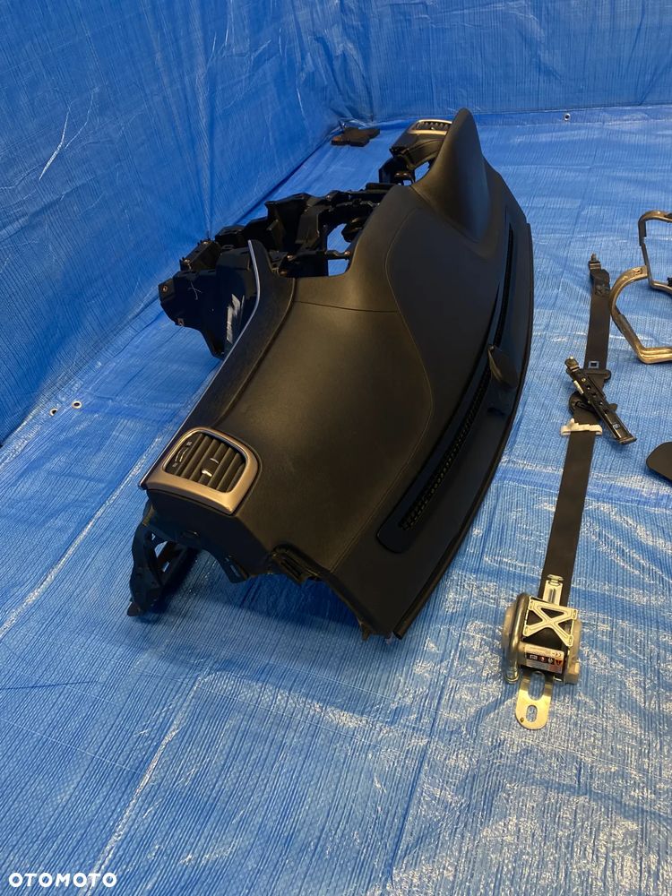 JEEP GRAND CHEROKEE WK2 SUMMIT LIFT DESKA ROZDZIELCZA KONSOLA KOKPIT PODUSZKI AIRBAG PASY ORYGINAŁ CZARNA SKÓRA KOMPLET - 5