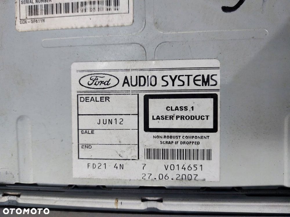 RADIO ODTWARZACZ + ZMIENIARKA + RAMKA FORD FOCUS MK2 4M51-18522-FCW - 7