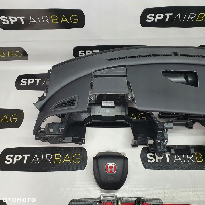 HONDA CIVIC X TYPER DESKA ROZDZIELCZA KONSOLA KOKPIT PULPIT PODUSZKI AIRBAG AIR BAG PASY KIT SET - 2