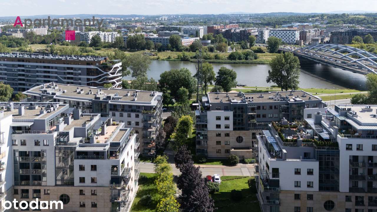 Klimatyzowane mieszkanie 42 m2 z osobną sypialnią Tarasy Wiślane 2.0