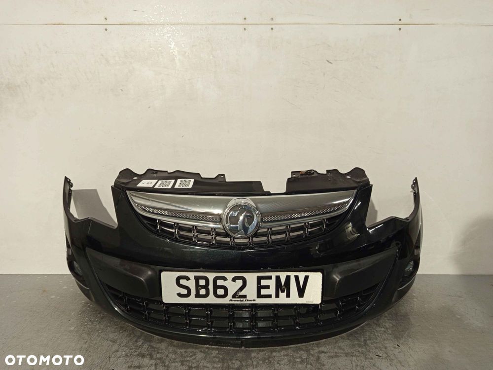 + ZDERZAK PRZÓD PRZEDNI OPEL CORSA D LIFT FL Z22C CZARNY HALOGENY - 1