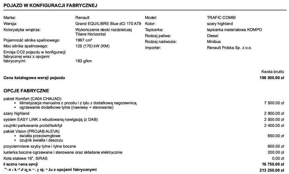 Renault Trafic Kombi 2.0 Blue dCi L2 Pack Clim EDC - 5