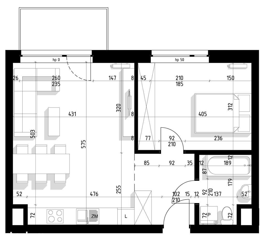 Mieszkanie na sprzedaż, 2 pokoje, 46 m², Biedrusko