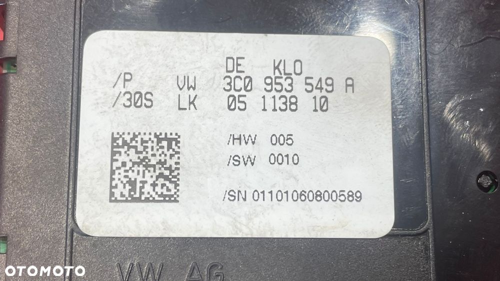 VW PASSAT B6 CZUJNIK KĄTA SKRĘTU MODUL KIEROWNICY 3C0953549A - 4