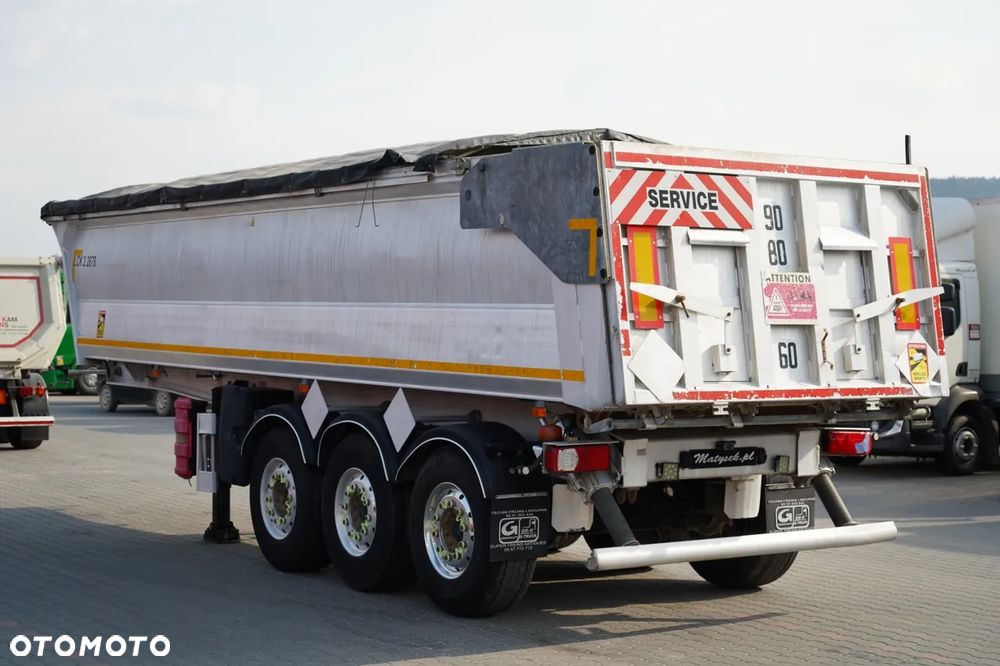 Benalu WYWROTKA / 25 m3 / HYDROKLAPA / ALUMINIOWA / 2X OŚ PODNOSZONA / PLANDEKA ELEKTRYCZNA / ALUFELGI / - 6