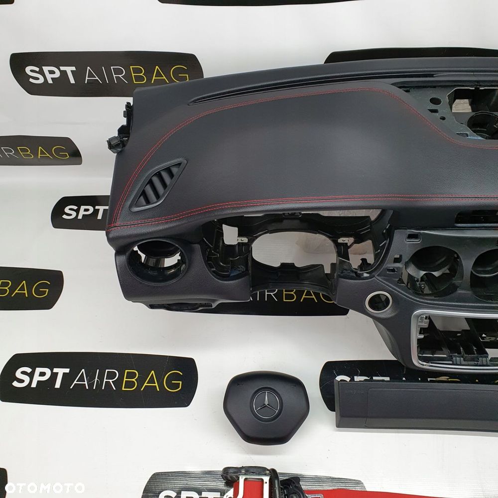 MERCEDES W117 CLA AMG DESKA ROZDZIELCZA KONSOLA KOKPIT PULPIT PODUSZKI AIRBAG AIR BAG PASY KIT SET - 2