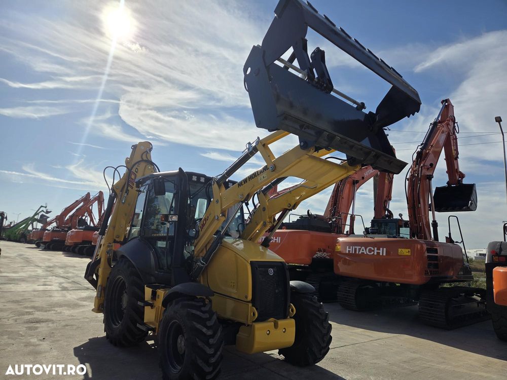 New Holland B110D NOU -nefolosit, FULL OPTION, Masa operatinoala 9,5 tone, motor 120CP euro6 cu Ad Blue, Certificat CE Atestat RAR, Cupa multifuncitonala 4x1, FURCI paleti, Brat excavare extensibil, anv MICHELIN, Aer cond, cutie POWERSHIFT, PROMOTIE 84900 EUR+T - 8