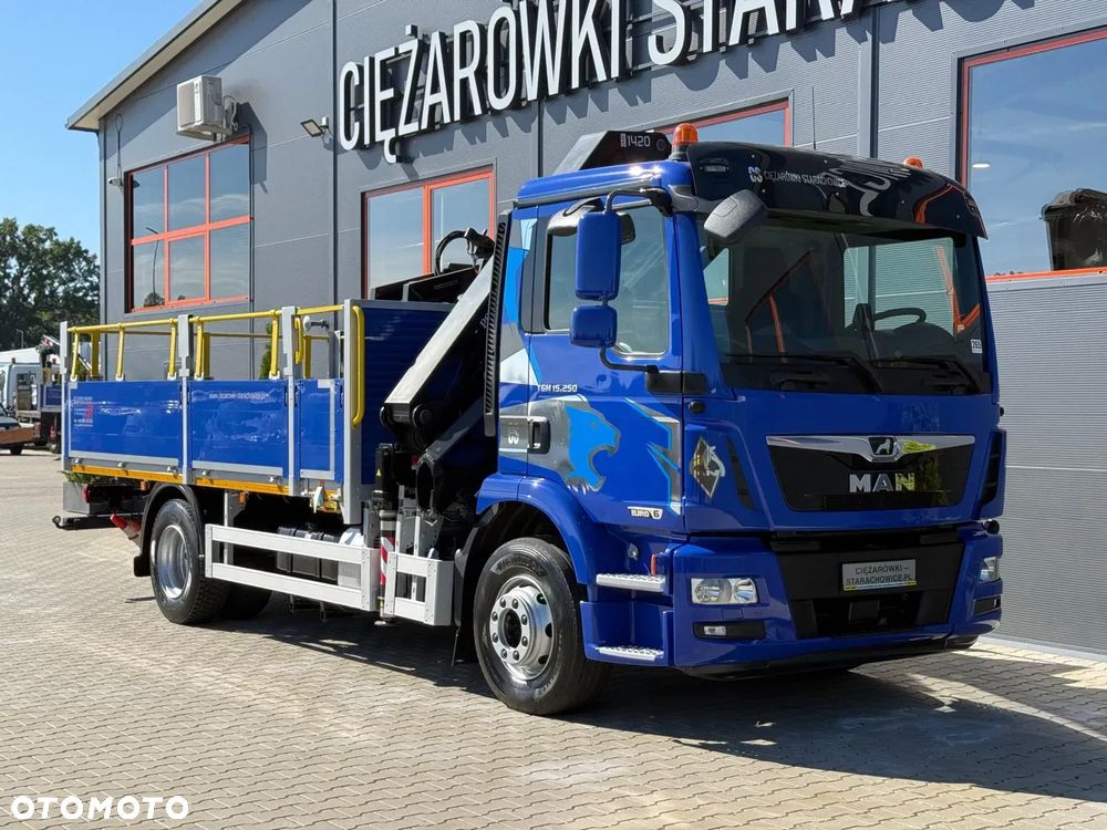 MAN TGM 15.250 skrzynia z żurawiem // E6 // Klimatyzacja / HMF 1420 K1 HDS dzwig kran crane budowlanka - 10