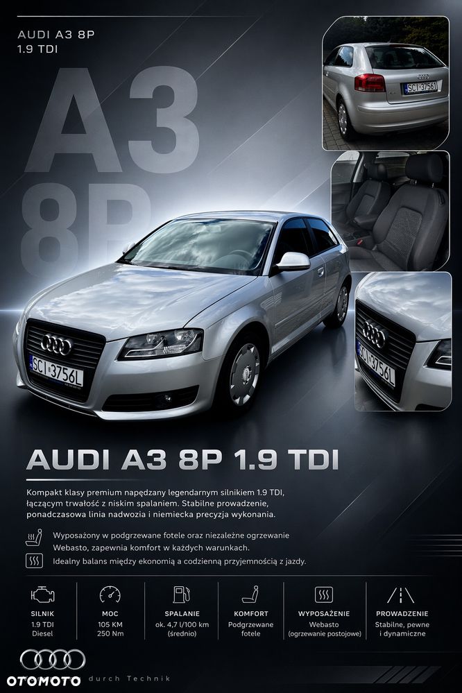 Audi A3 3-drzwiowe 1.9 TDI DPF Ambiente - 2