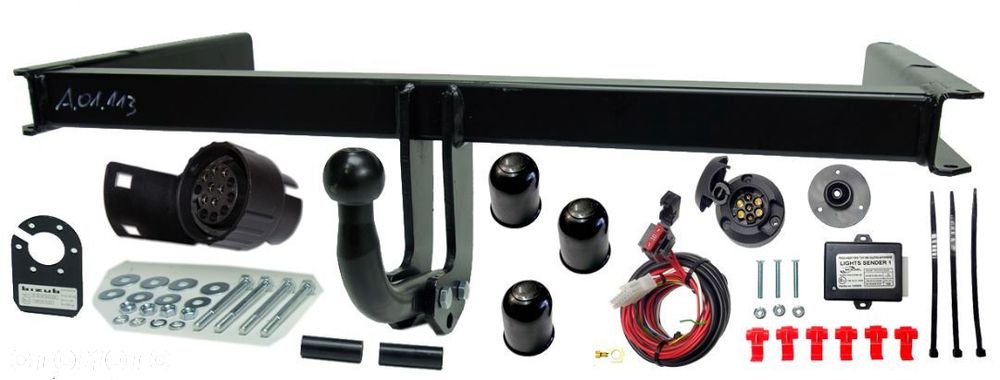 AUDI A5 COUPE 8T 2007-2015 HAK HOLOWNICZY + MODUŁ +WIĄZKA + GNIAZDO 7PIN + ADAPTER 7/13P - 11