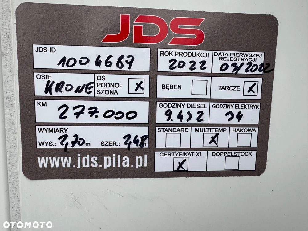 Krone Chłodnia ,Multitemp. Carrier Vector HE19 Mt,Wysokość 2,70 m!! 385/55R22,5 - 38