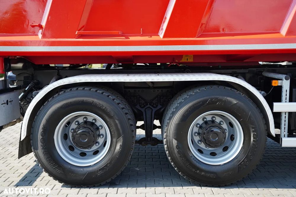 MAN TGS 26.420 / 6x4 / BASCULĂ DUBLĂ / LATERALĂ HIDRODORIZATĂ / BORDMATIC + PALFINGER 18002 HDS / ROTATOR / PILOT / EURO 6 - 28