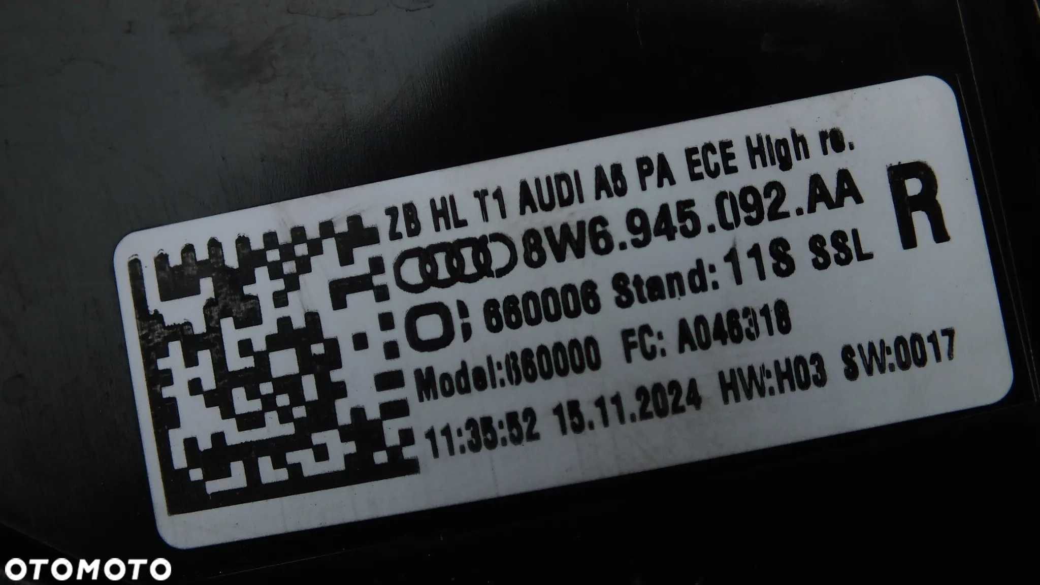 Lampa tylna prawa Audi A5 8W6 945 092 AA - 6