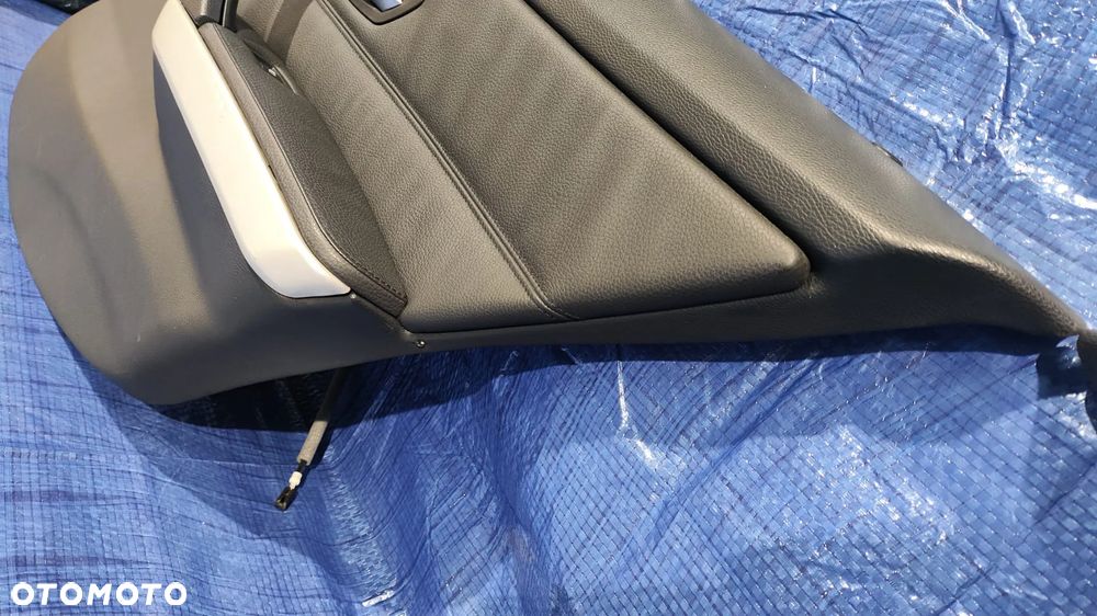 BOCZEK TAPICERKA DRZWI LEWY PRAWY TYŁ CZARNY SKÓRA DEKOR BMW E90 M-PAKIET - 8