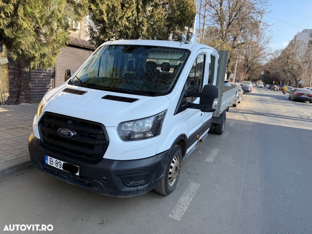 Ford Transit an 2020 L3 Unic Proprietar Dokka 7 locuri punte dubla bena camioneta basculabila NU Mercedes VW IVECO 35c Peugeot 131cai Carte Service Fără probleme - 20