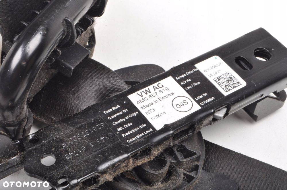 SKODA SUPERB III PAS BEZPIECZEŃSTWA PRAWY PRZÓD PRZEDNI P1 3V0857702B - 6