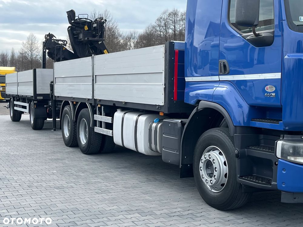 Renault ZESTAW- PREMIUM LANDER 460DXI / 6X4/ HDS HIAB 166 B-3 DUO- 12,5m / NOWE OPONY + PRZYCZEPA GNIOTPOL - 7