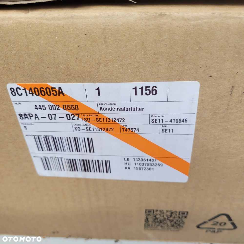 WENTYLATOR KLIMATYZACJI DOMETIC RTX 1000 2000 4450020550 NOWY ORYGINAŁ - 4