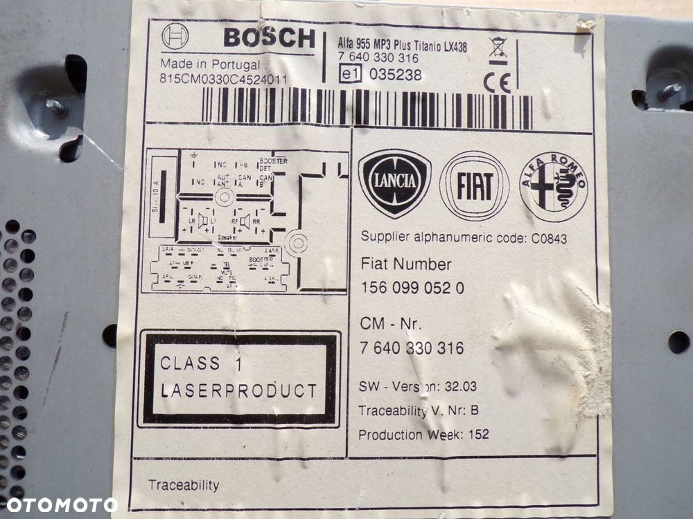 ALFA ROMEO MITO RADIO RADIOODTWARZACZ 1560990520 - 2