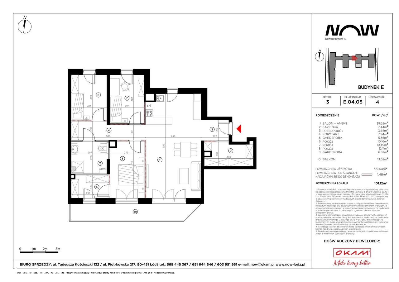 4-pokojowe mieszkanie 100m2 + balkon Bez Prowizji - Pełny obrazek: 2/8