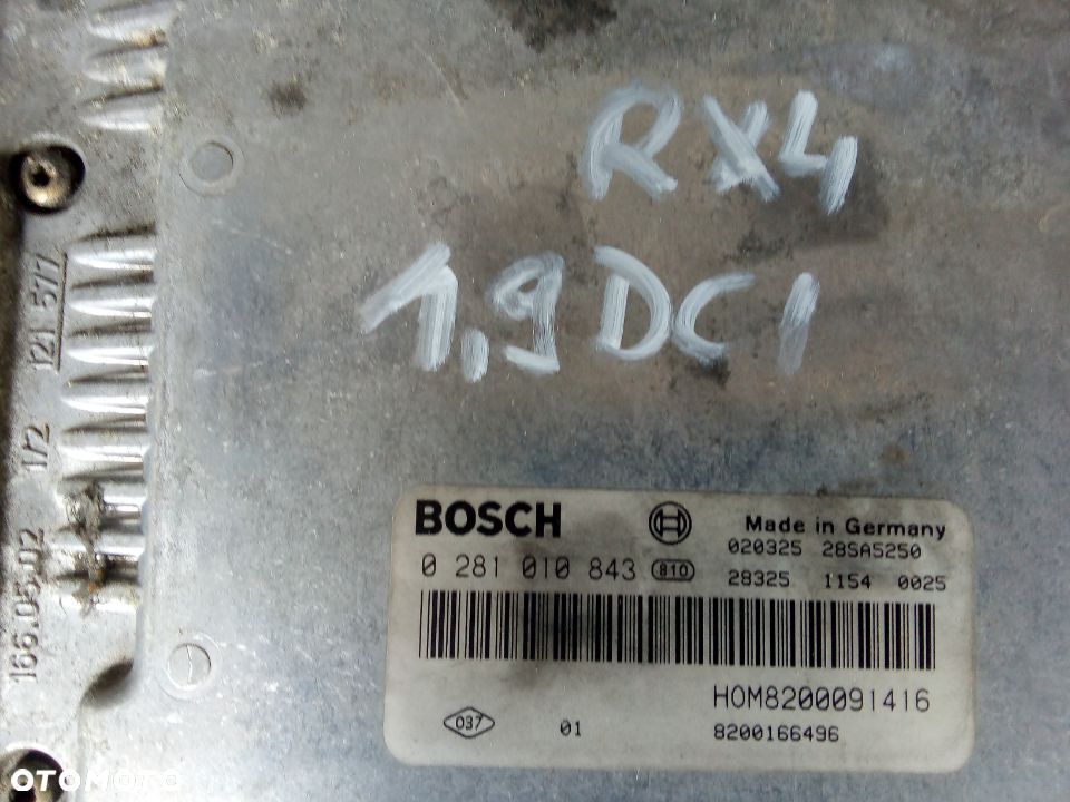 RENAULT 1,9dci Komputer sterownik 0281010843 CLIO THALIA