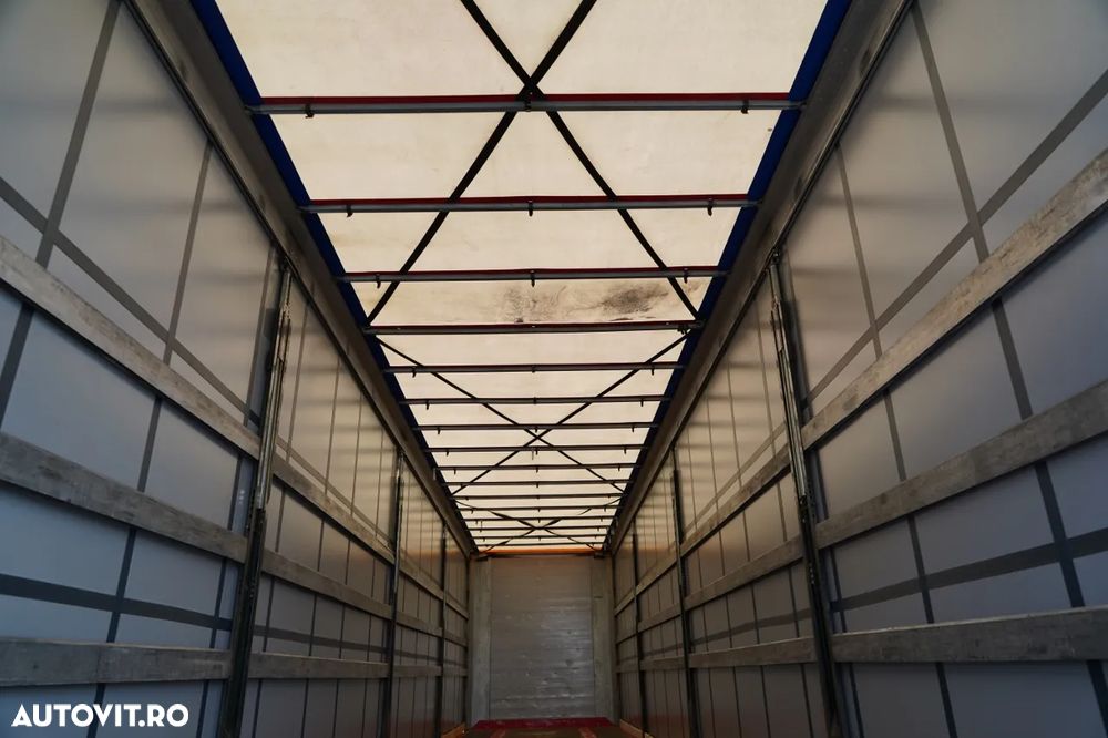 Fliegl MEGA CORTINĂ / REMORCA DIN OȚEL - 7 M / ACOPERIȘ CULISANT / PLATĂ JOSĂ - 20