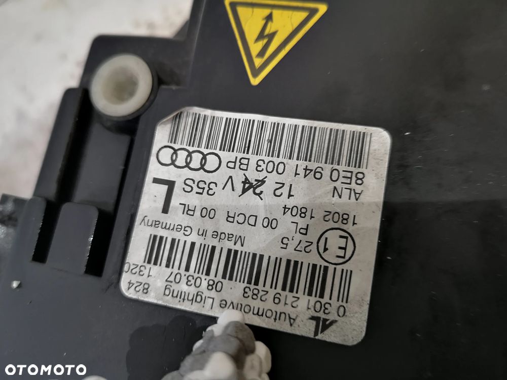 Lampa Lewa Audi A4 8E0 B7 Xenon Nie Skrętny Lampa Przód  Przednia - 3