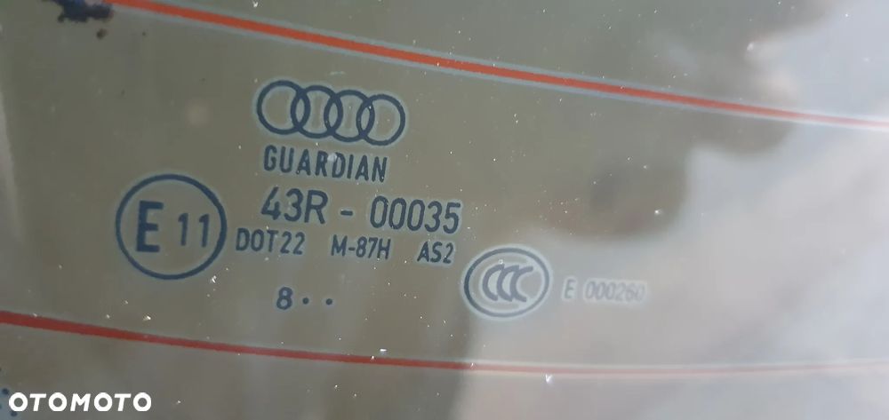 Szyba karoseryjna tył tylna Audi A8 D3 AS2 08r - 5