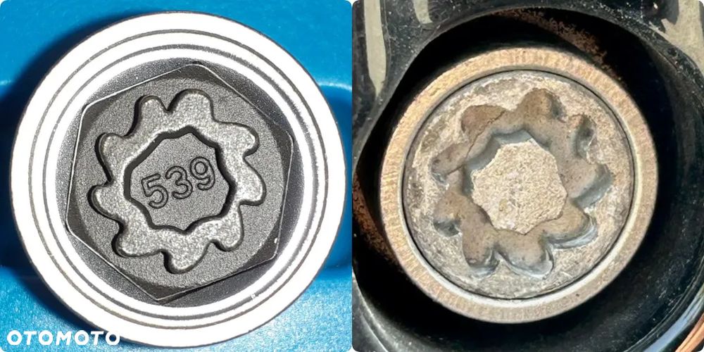 Nasadka zabezpieczająca Nakładka Adapter Złodziejka Do Śrub VW Volkswagen - 19