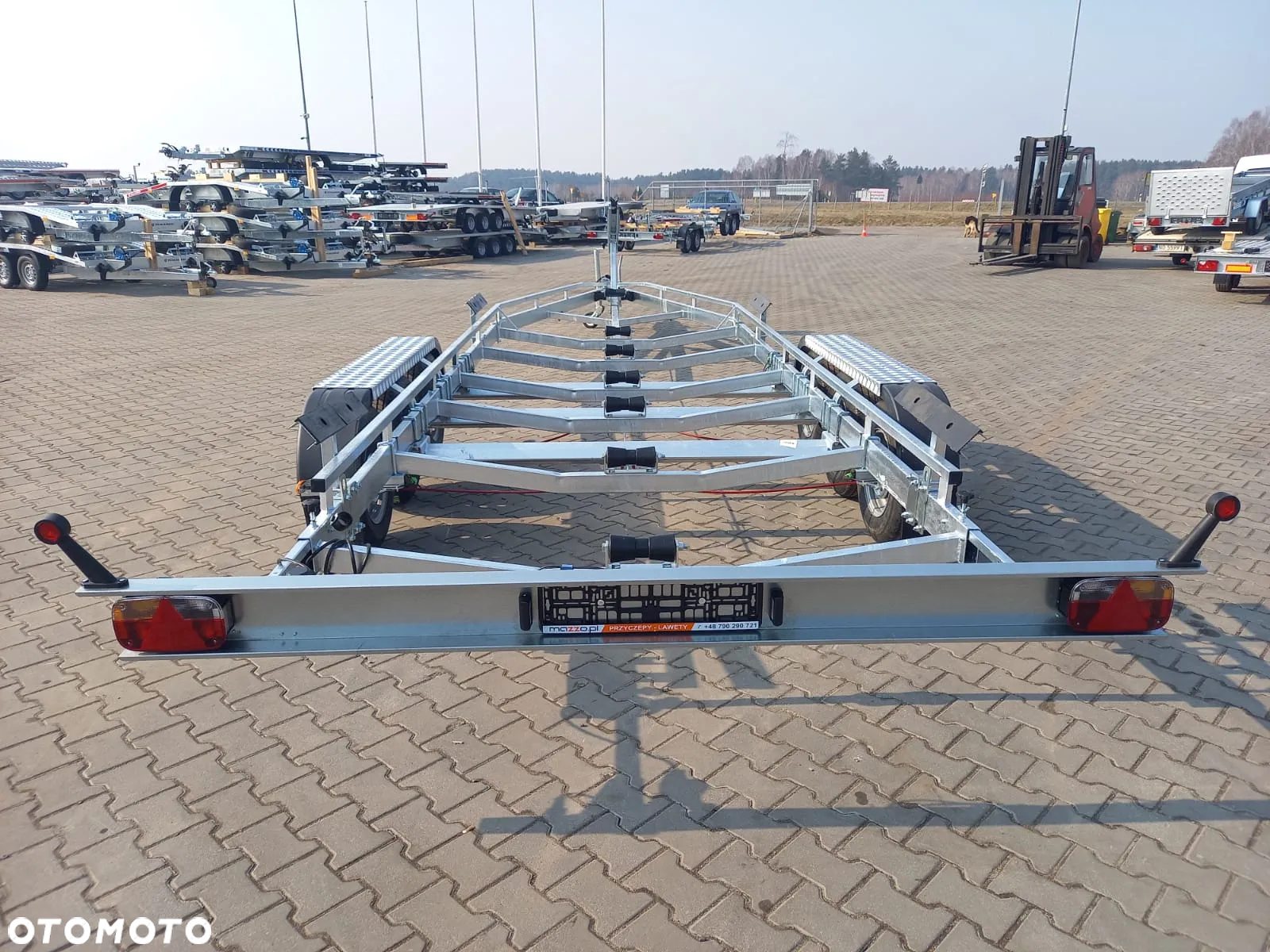 TEMARED Dostawa przyczepa podłodziowa DMC3500kg pod łódź 9 m! POSZERZANA, WODOSZCZELNE ŁOŻYSKA, TRZYOSIOWA - 19