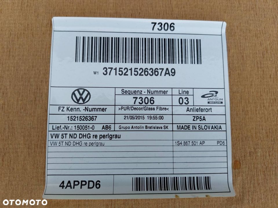 PODSUFITKA SKODA CITIGO 5D 1S4867501AP 6Q0947105M - 14