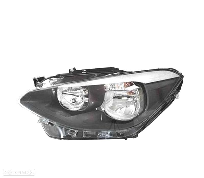 FAROL ESQ BMW SERIE1 F20 F21 11-15 FUNDO PRETO - 1