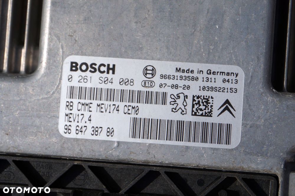 ZESTAW STARTOWY ODPALENIA 207  1.4 16V 9664738780 PEUGEOT 2006-2009 - 3
