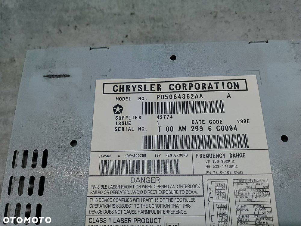 RADIO Z MP3 DODGE CALIBER P05064362AA - 8