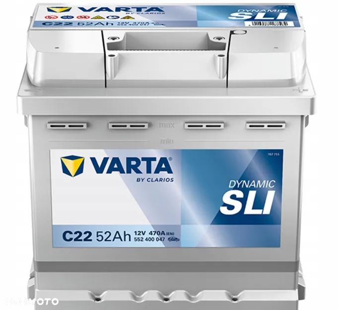Akumulator Varta SLI 552400047 52Ah 470A P+ 12V - 1