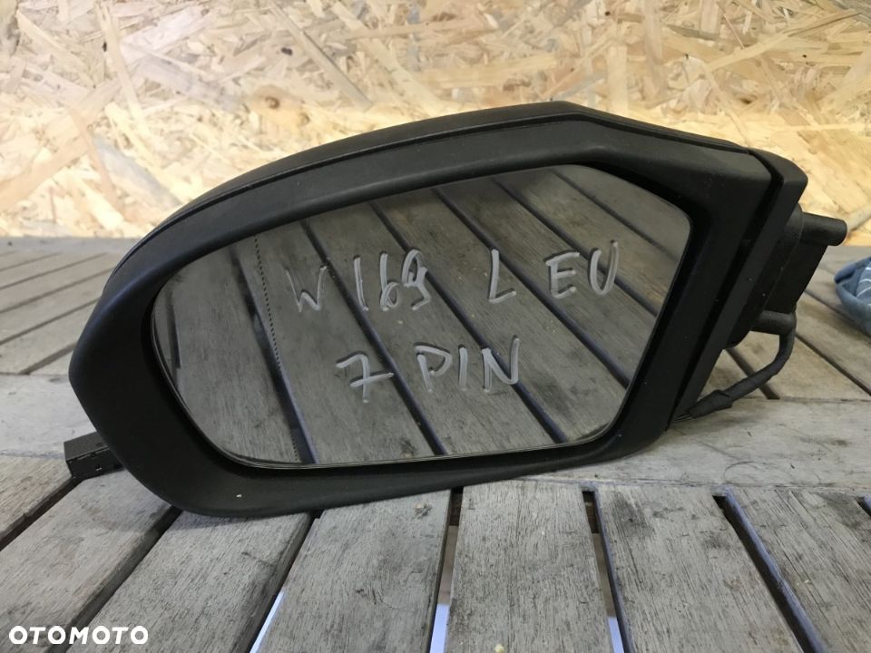 Mercedes A-Klasa W169 Lusterko lewe 7PIN czarny mat EUROPA - 2
