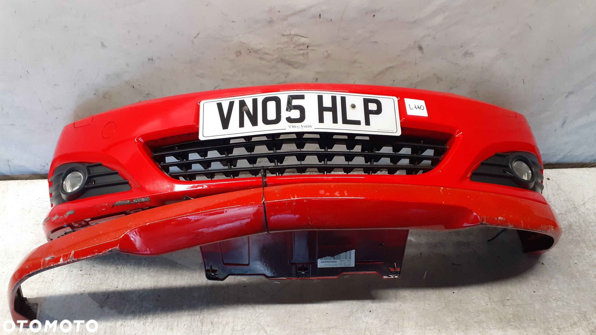 } ZDERZAK PRZÓD PRZEDNI OPEL ASTRA H 3 III GTC Y547 CZERWONY HALOGENY DOKŁADKA! - 1