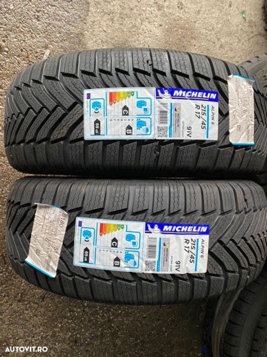 vand 2 anvelope 215/45/17 michelin de iarnă noi - 1