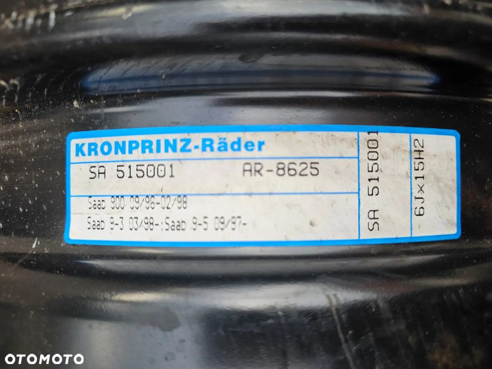 (S9) Felgi stalowe Alfa Romero Giulietta 159 Brera Spider Opel Astra Zafira Meriva Vectra Saab 900 9-3 / 6Jx15 ET49 5x110 - 8