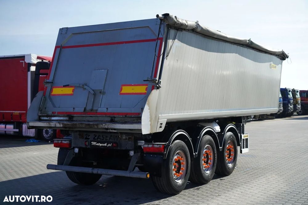 Zaslaw BASCUNĂ ALUMINIU / 35 m³ / 2x AXE RIDICATIVE / AXE SAF - 9