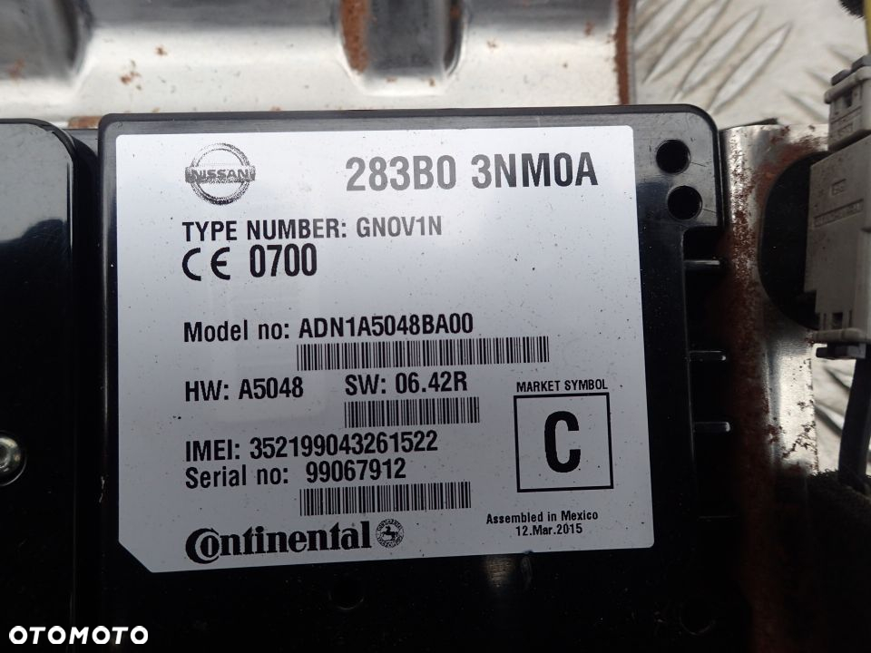 NISSAN LEAF STEROWNIK MODEM 283B0 3NM0A RADOM - 3