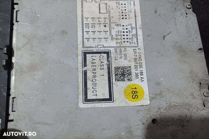 Radio cd 1K0035186AA Volkswagen VW Passat B6 [2005 - 2010] wagon 5-us - 4