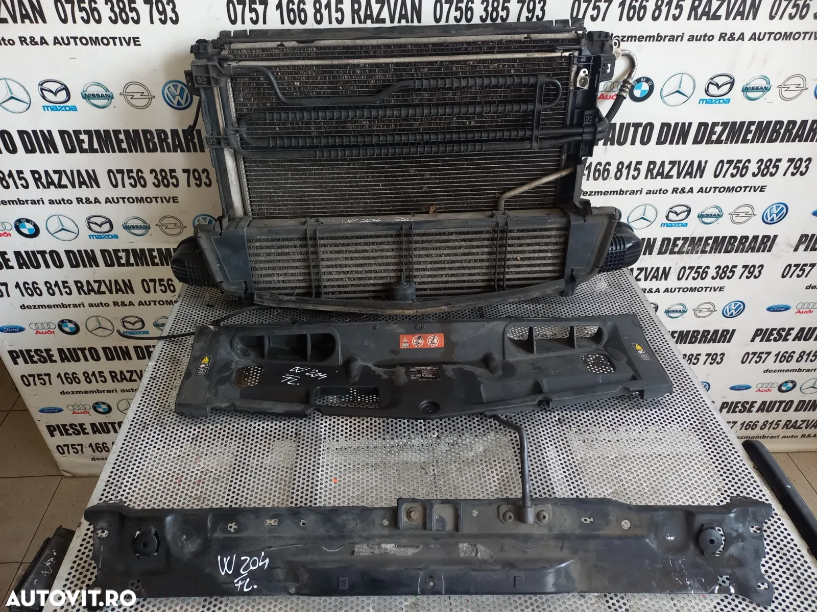 Grup Radiatoare Radiator Apa Clima Intercooler Termocupla Traversa Capota Trager Mercedes C Class W - 2