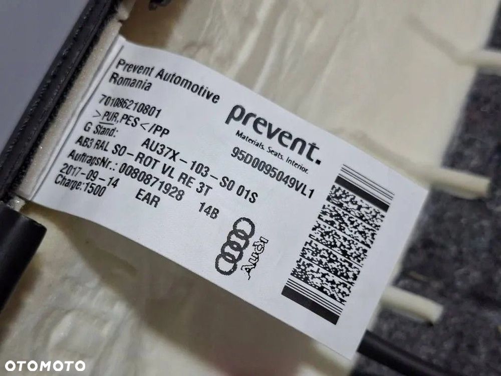 Audi A3 S3 8V 3D 2017 OPARCIE FOTELA PRZEDNIEGO PASAŻERA GRZANE / POSZYCIE - 11
