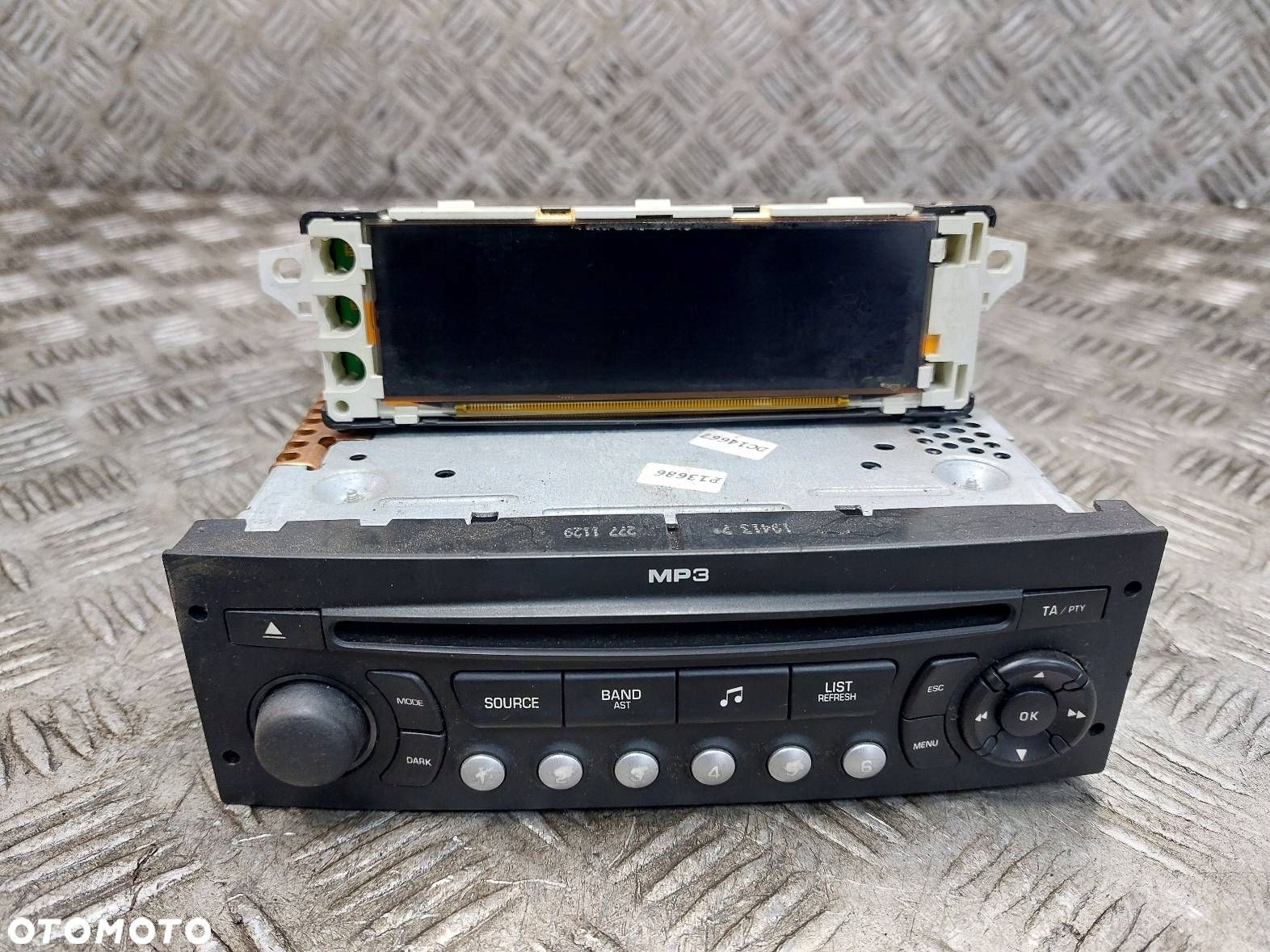 RADIO ODTWARZACZ + WYŚWIETLACZ PEUGEOT 207 I 96643698XT 9664483980 - 1
