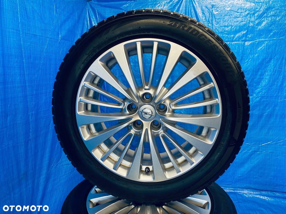 KOŁA KOŁO 18 FELGA ALUMINIOWE ALUSY 18" x 7,5J  5X108 ; 65,1mm ET49 KOMPLET ; OPONY ZIMOWE ZIMA BRIDGESTONE ; OPEL GRANDLAND X ASTRA L ZAFIRA LIFE ; CITROEN C4 C5 C6 ; PEUEGOT 407 508 605 607 3008 5008 ORYGINAŁ OPEL - 9