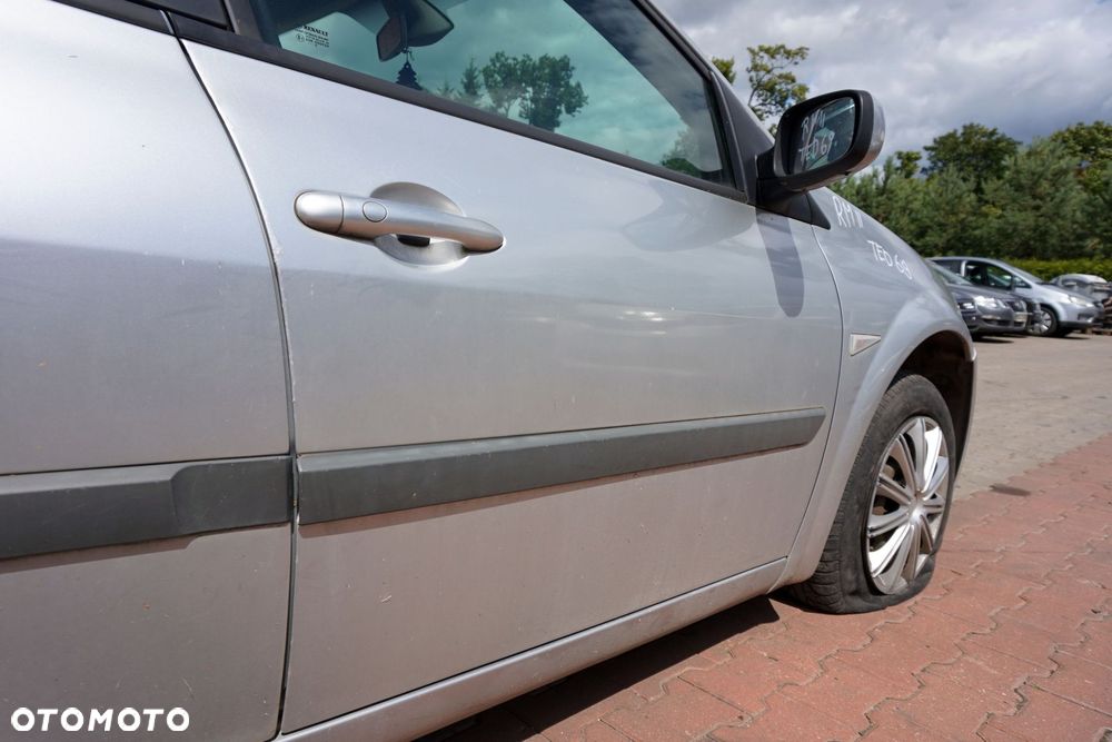 DRZWI PRZEDNIE PRAWE MEGANE II PH2 LIFT 5D HB TED69  SREBRNY RENAULT 2006-2008 - 3