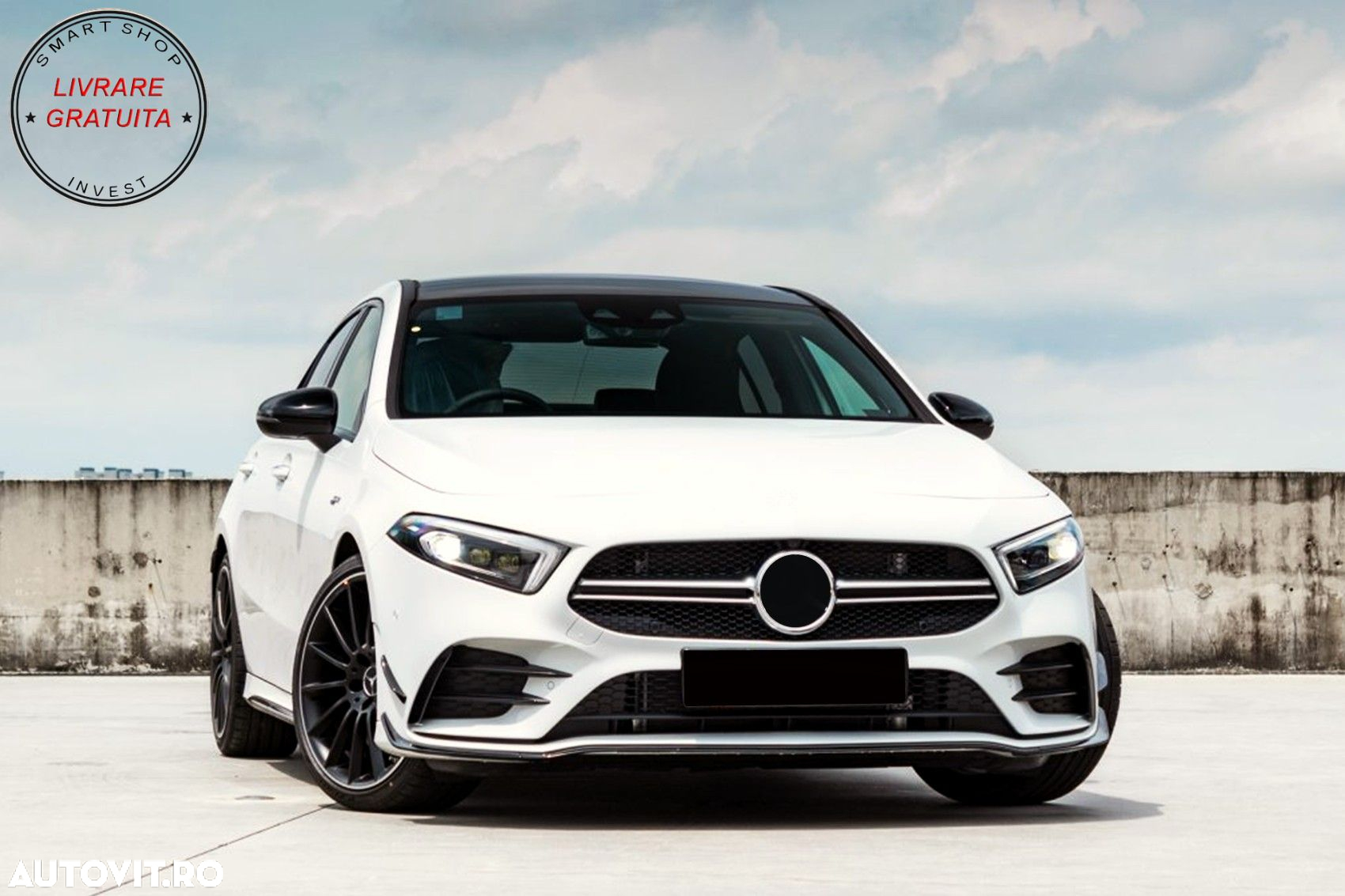 Lip Bara Fata Mercedes A-Class W177 V177 Sport-Line / A35 (2018-2022) Negru- livrare gratuita - 11