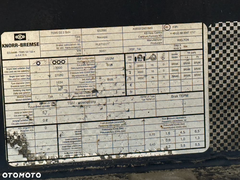 Wielton OSIE SAF PODNOSZONA OŚ - 10