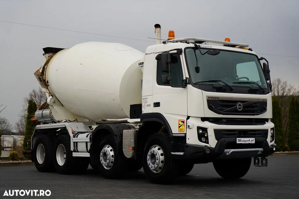 Volvo FMX 410 / 8x4 / BETONIERĂ / BETONIERĂ / LIEBHERR / 9 M3 / I-SHIFT / JANTE DIN ALIAJ / EURO 5 - 7